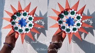 Quick And Easy Republic Day Tri Colour Paper Wallhanging Craft Ideas🧡🤍💚🇳🇪 |republic day #diy #craft 