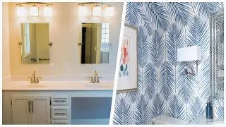 75 Blue Brown Floor Bathroom Design Ideas You'll Love ⭐️