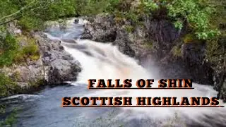 Falls of shin Scottish  Highlands Salmon Leaping waterfall