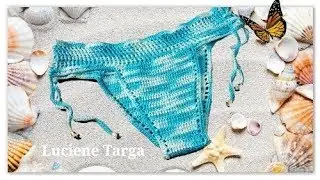 Biquíni de Crochê Caribe Parte de baixo Tamanho  P/M/G/GG/Luciene Targa