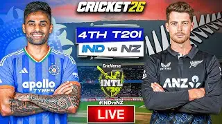 🔴 India vs New Zealand 4th T20I Live | IND vs NZ 2025 | Cricket 26 Gameplay | CricVerse