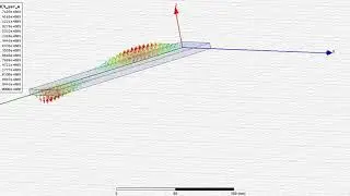 Propagation of the E Field patch antenna surface from the HFSS simulation