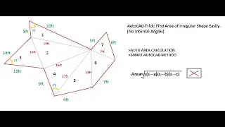 How to Find Area of Irregular Shape in AutoCAD | No Angles | Without Hero&rsquo;s Formula