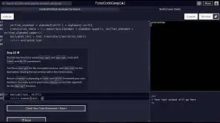 FreeCodeCamp - Python Project - Step 23 of 25 - Caesar Cipher