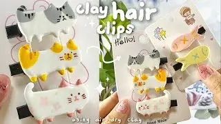 DIY | How to Make Cute Hair Clips with Air Dry Clay | Easy DIY Tutorial