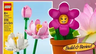 Lego 40647 Lotus Flowers Speed Build & Review | BrickArchitect