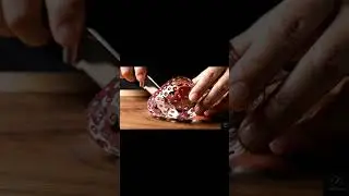 Shimmering Glass Strawberry Sliced | Close-Up ASMR Bliss #ASMR #GlassCutting #HyperrealASMR.