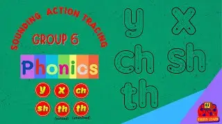 Jolly Phonics group 6 Soundings| y, x, ch, sh, th, th letter Actions|Tracings| Sound It Out with Me!
