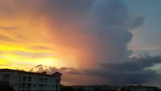 Lightning and a sunset in Orlando FL
