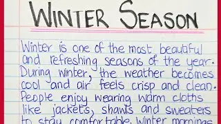 Winter season essay in English || Essay on winter season | Winter Season Speech