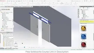 Механизм раздвижной двери в Solidworks