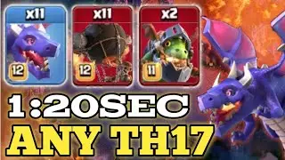 Th17 Dragon + Rocket Balloons Attack Strategy! Th17 New Attack Strategy 2025: Clash of Clans 