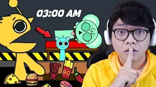 Jangan Berisik! Sky Mau Makan Camilan Jam 3 Pagi! [Sprunki House of Horrors]