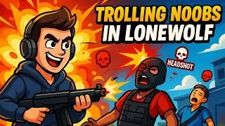 Trolling Noob in lone wolf 🔥 only headshot op gameplay!