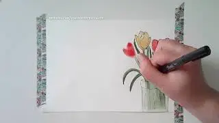 Watercolor Paint with me - Spring Florals Card