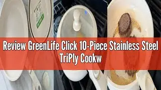 Review GreenLife Click 10-Piece Stainless Steel TriPly Cookware Set, Detachable Handle, Stackable Sp