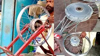 Wheel Balancing of Motorcycle How to True Alignment a Motorcycle Wheel Spokes Fitting
