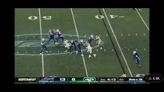 Josh Allen throws a 2nd interception vs Jets