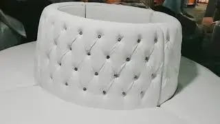 luxury round india wedding sofa couch and love-seat combo decoration