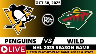 PITTSBURGH PENGUINS VS MINNESOTA WILD 🏒 NHL SEASON 2025-26 Play-by-Play - OCT 30, 2025