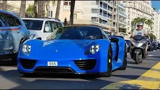 Porsche 918 Spyder, McLaren Senna, Bugatti Chiron 110 ans, and more - Carspotting Cannes 2024 #1
