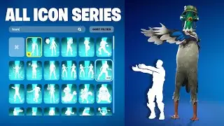 ALL FORTNITE ICON SERIES & NEW TIKTOK EMOTES (SGT. DRAKE!)