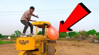 Monster balloon Vs Road roller 😱 crazy xyz @CrazyXYZ #experiment