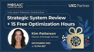 Holiday Promo Overview: Strategic System Review + 15 Free Optimization Hours