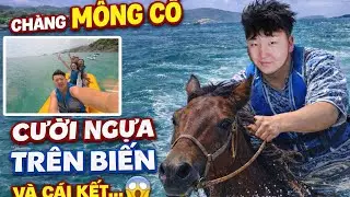 🇲🇳🇻🇳Lần đầu cho chồng Mông Cổ cưỡi phao chuối như cưỡi ngựa trên biển – Một trải nghiệm đáng nhớ 😱p1