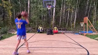 Outdoor Wooden Basketball Court - update after 15 months 