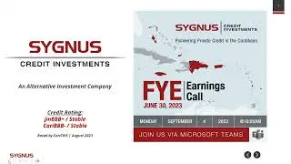 Sygnus Credit Investments - Earnings Call - FYE June 30, 2023