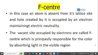 Effects of Crystal Defects/Solid state Chemistry/ CHEM401/B.Sc.4th year chemistry