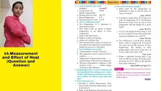 8th Science Chapter 14. Measurement and Effect of Heat (Question and Answer ).
