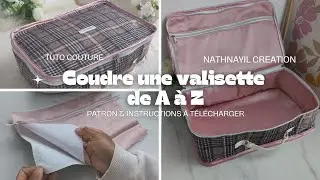 Coudre une valisette de A &agrave; Z | Patron + PDF inclus #tutocouture #id&eacute;escr&eacute;atives
