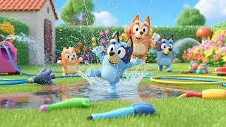 Bluey Got Tangled in the Garden Hose 🐶💦 | Kids Songs & Nursery Rhymes