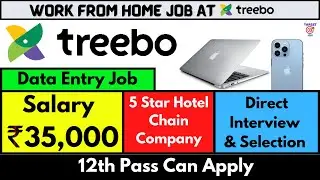 Data Entry Job | Work From Home Jobs | Treebo Hotels | Part Time Job | 12th Pass Job #job #hotel