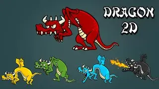 2D Animated dragon game asset