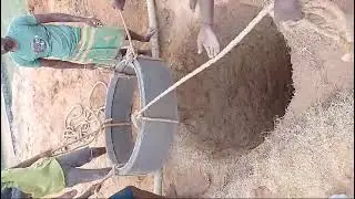 कुआ में रिंग डालने का प्रोसेस