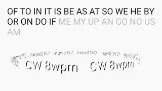 The most common two letter words/ Ham Radio License Exam Preparation / CW 8Wpm