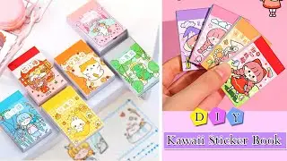 How to make a kawaii mini sticker book at home ✨