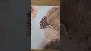 Dark & Divine Feminine hand-embellished gold foil prints | alcohol ink art prints