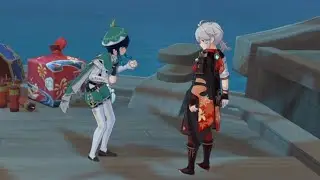 Kazuha and Venti Dialogue after the lantern rite's epilogue (Genshin Impact)