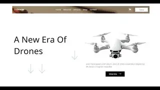 Drone Landing Page Website Using HTML CSS And JavaScript Part 1