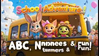 🎒 Off to School We Go! | Pixar-Style 3D Kids Song with Bunny, Kitty & Turtle | Fun School Cartoon
