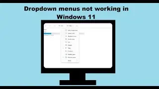 Dropdown Menus Not Working in Windows 11
