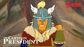 Cartoon Trump Attacks Coronavirus w/ Flaming Sword | Our Cartoon President | Season 3 | SHOWTIME