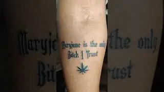 Weed Tattoo | Script Tattoo | Nilesh Shriram | Eyeconic Tattooz #shorts #tattoovideos #trending