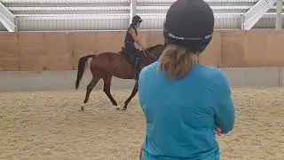 Hugie off the lunge first time 