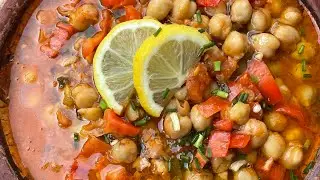 Doubara-plat alg&eacute;rien &agrave; la base de pois chiches. Дубара-алжирское блюдо из нута. Вегетарианская еда.