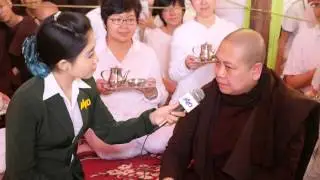Myawaddy TV Channel interviewing Sayalay Dipankara Theri